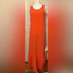 Orange sleeveless dress